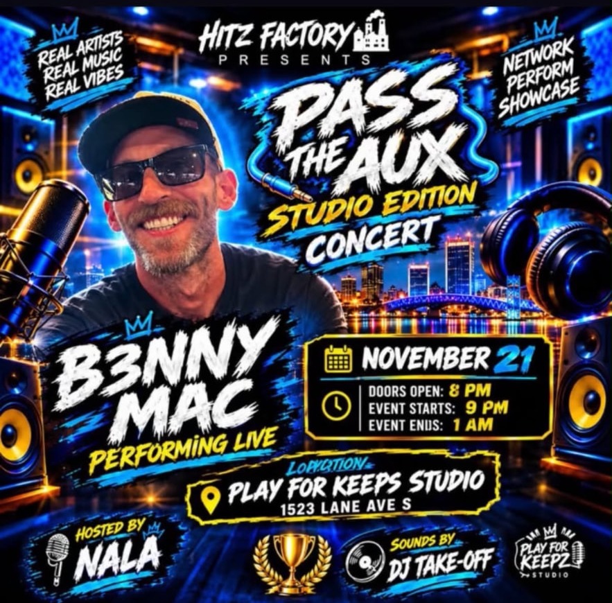 PASS THE AUX — Studio Edition Concert flyer
